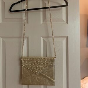 NWOT Rebecca Minkoff Gold Leather iPad Case Shoulder Bag